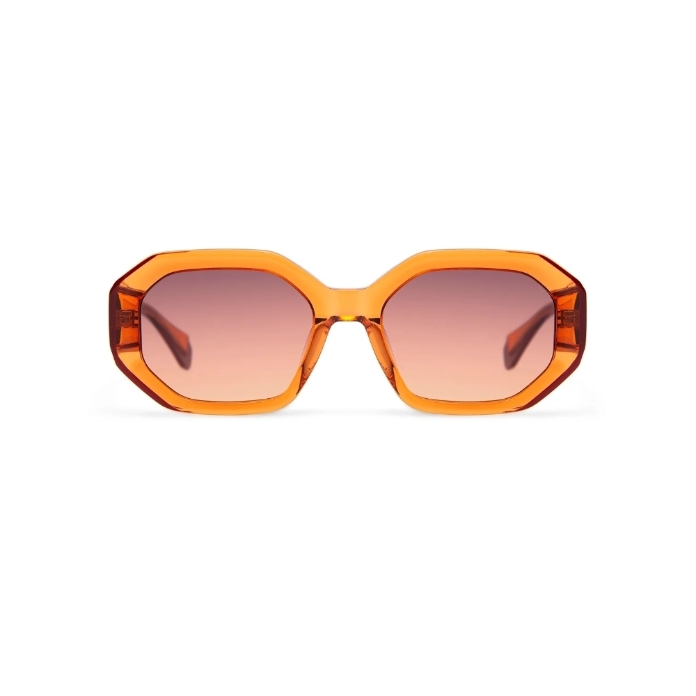 Gigi Studios CITRUS 9 53 Geometric Orange Sunglasses Womens 53-19-145 EUC